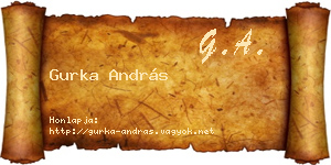 Gurka András névjegykártya